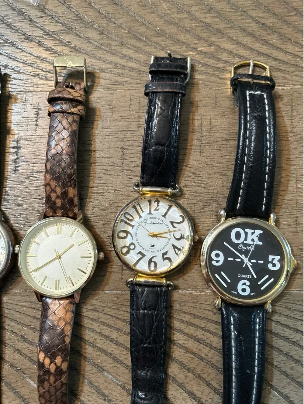 Lot of 4 Women’s Fashion Watches Mixed Styles – 1 Working / 3 Not Running